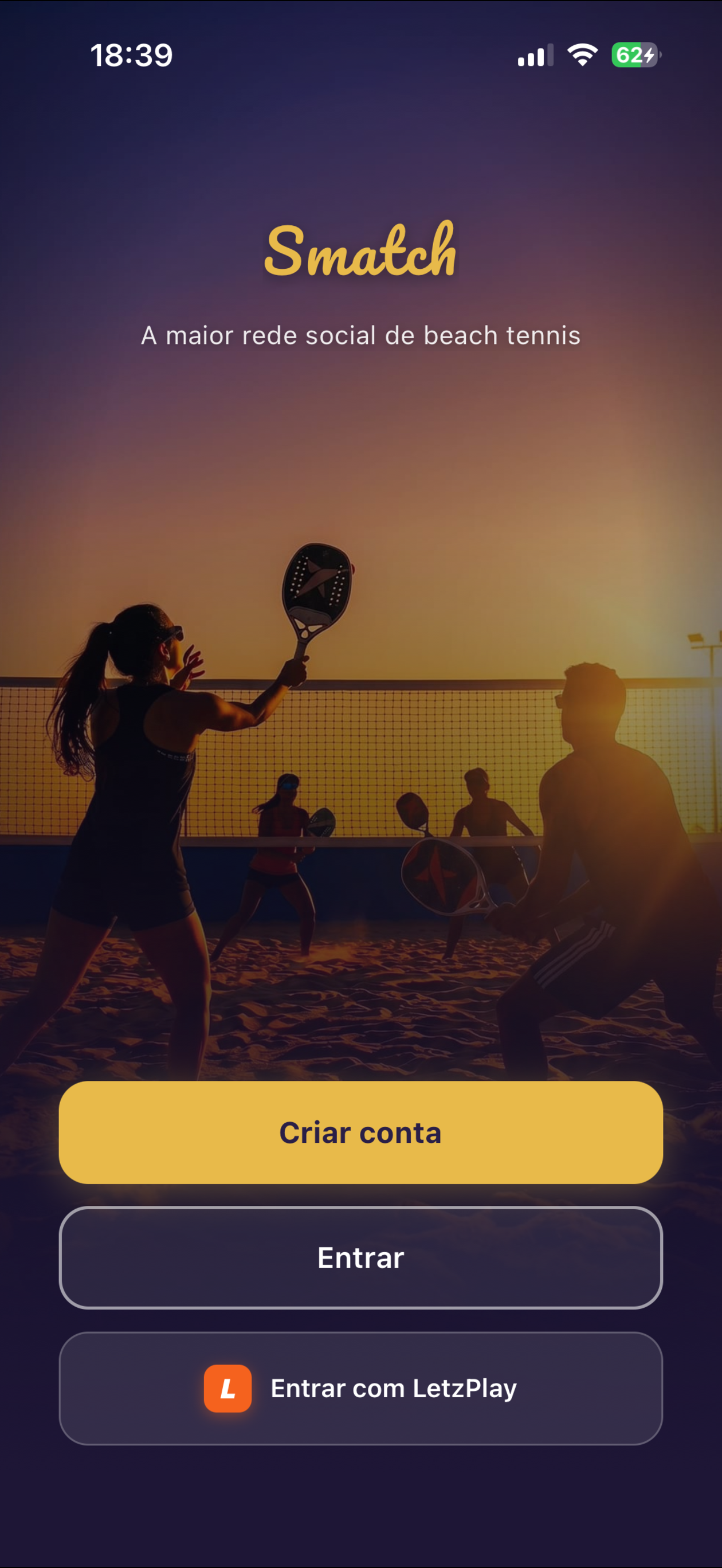 Criar conta no Smatch